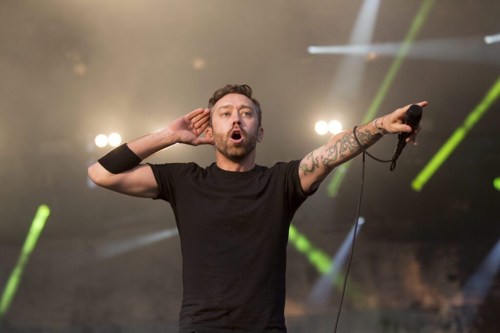 Rise Against performing live on stage